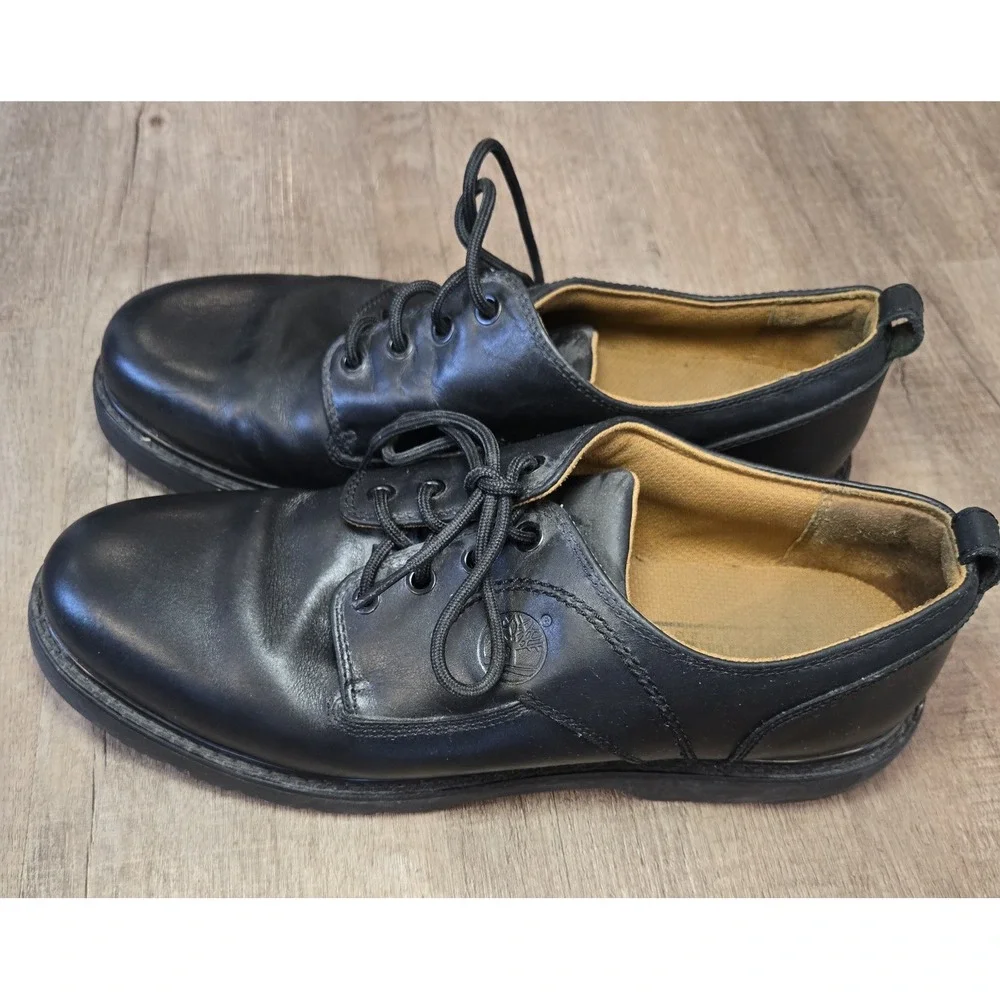 Timberland Waterproof Mens Black Leather Lace Up Oxford Shoe Size 12M‎